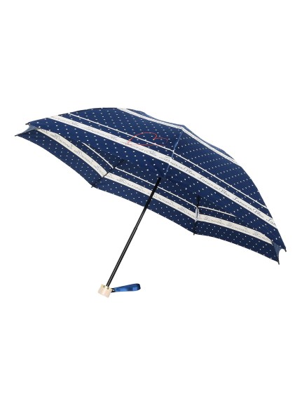 雨傘】ランバン オン ブルー (LANVIN en Bleu) ドット 折りたたみ傘 