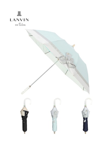 日傘】ランバン オン ブルー(LANVIN en Bleu) ビジューリボン 晴雨兼用 