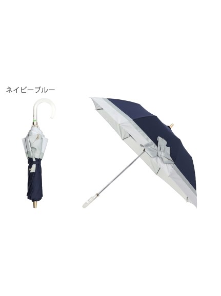 日傘】ランバン オン ブルー(LANVIN en Bleu) ビジューリボン 晴雨兼用 