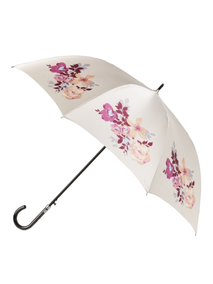 【雨傘】 ミラショーン (milaschon) サテン フラワー 長傘【公式ムーンバット】レディース 耐風傘 軽量 グラスファイバー ジャンプ式