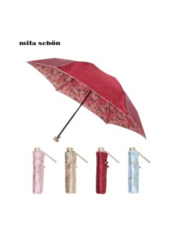 ミラ・ショーン(mila schon)の【雨傘】ミラ・ショーン (mila schon) 花柄 折りたたみ傘 レディース 【公式ムーンバット】 ブランド グラスファイバー ギフト 折りたたみ傘