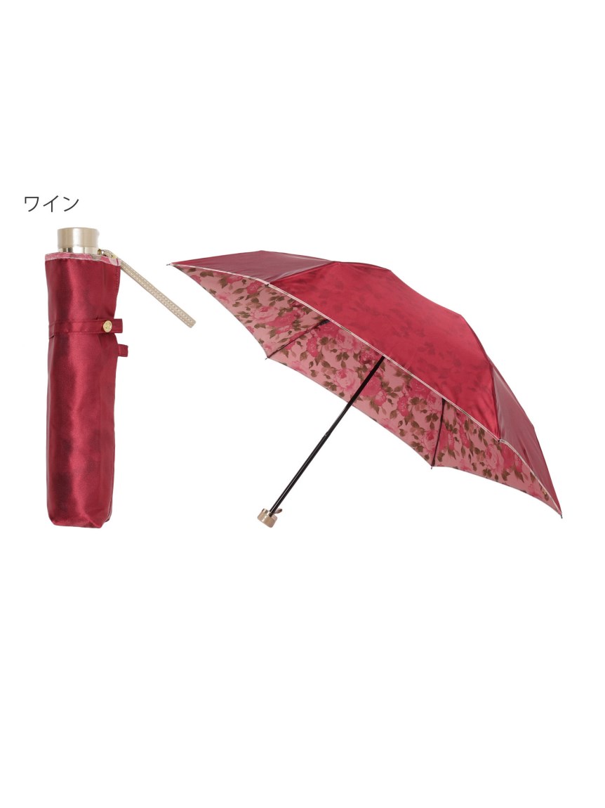 【雨傘】ミラ・ショーン (mila schon) 花柄 折りたたみ傘 レディース 【公式ムーンバット】 ブランド グラスファイバー ギフト