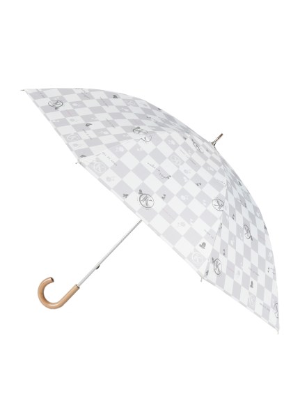 【日傘】ココチ (KOKoTi) ITIMATSU 市松 ロゴ 長傘 スライドショート 【公式ムーンバット】 晴雨兼用 軽量 超撥水 一級遮光（日傘/長傘）の詳細画像