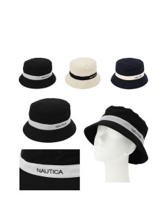 アザーブランド(OTHER BRAND)の【帽子】ノーティカ (NAUTICA)  ロゴ刺繍 バケットハット 【公式ムーンバット】 ユニセックス シンプル デイリーウェア アウトドア キャップ