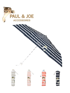 ポールアンドジョー アクセソワ(PAUL&JOE ACCESSOIRES)の【雨傘】 ポール アンド ジョー アクセソワ (PAUL & JOE ACCESSOIRES) キャット 猫 折りたたみ傘 【公式ムーンバット】 レディース UV 軽量 グラス 楽々開閉 折りたたみ傘