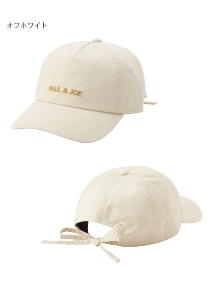 【帽子】ポール & ジョー (PAUL & JOE ACCESSOIRES) ロゴ刺繍 リボン キャップ 【公式ムーンバット】 レディース（帽子/キャップ）の詳細画像