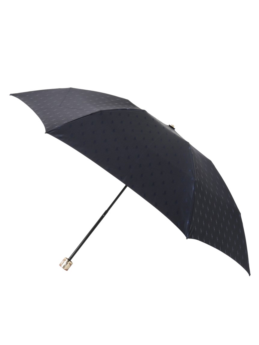 【雨傘】 ポロ ラルフ ローレン (POLO RALPH LAUREN)ロゴジャガード 折りたたみ傘 【公式ムーンバット】 レディース 日本製