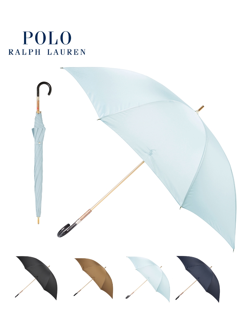 【雨傘】 ポロ ラルフ ローレン (POLO RALPH LAUREN)ロゴプリント 大寸 長傘 【公式ムーンバット】 レディース 日本製