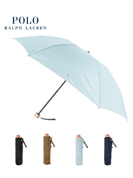 【雨傘】 ポロ ラルフ ローレン (POLO RALPH LAUREN)ロゴプリント 大寸 折りたたみ傘 【公式ムーンバット】 レディース
