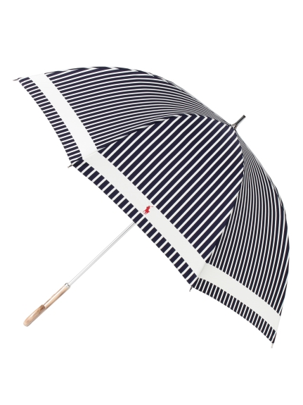 【雨傘】 ポロ ラルフ ローレン (POLO RALPH LAUREN) ストライプ 長傘 【公式ムーンバット】 レディース 軽量 耐風傘  グラスファイバー ギフト