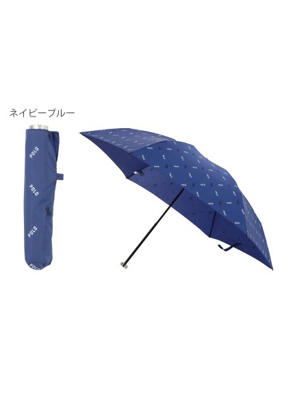 【雨傘】ポロ ラルフ ローレン (POLO RALPH LAUREN) ロゴ柄 折りたたみ傘 【公式ムーンバット】 軽量