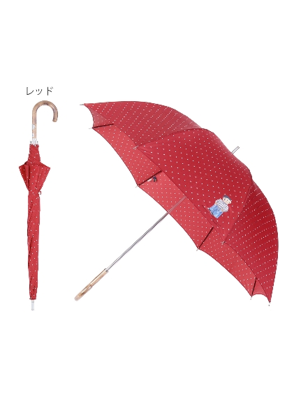 【雨傘】ポロ ラルフ ローレン (POLO RALPH LAUREN) ドット 長傘 【公式ムーンバット】グラス骨 耐風傘