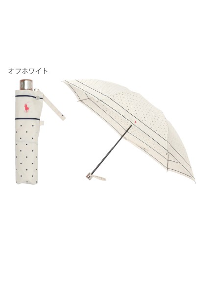 【雨傘】ポロ　ラルフ　ローレン (POLO RALPH LAUREN) ドット柄 折りたたみ傘 レディース 【公式ムーンバット】 ブランド