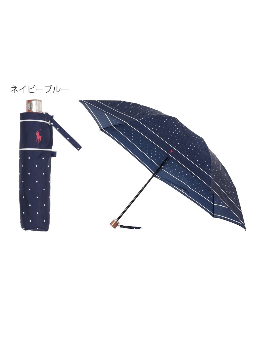 【雨傘】ポロ ラルフ ローレン (POLO RALPH LAUREN) ドット柄 折りたたみ傘 レディース 【公式ムーンバット】 ブランド