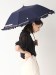 【日傘】ポロ　ラルフ　ローレン (POLO RALPH LAUREN) エンブフリル  折りたたみ傘 【公式ムーンバット】  遮光 遮熱 楽々開閉 UV 晴雨兼用（日傘/折りたたみ傘）のサムネイル画像