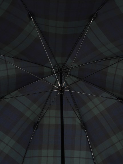 【雨傘】ポロ ラルフ ローレン(POLO RALPH LAUREN) チェック 長傘 メンズ 先染めチェック ツイル生地 ロゴワンポイント（雨傘/長傘）の詳細画像