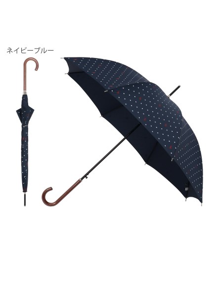 【雨傘】ポロ　ラルフ　ローレン (POLO RALPH LAUREN) ドット柄 長傘 【公式ムーンバット】 ジャンプ式