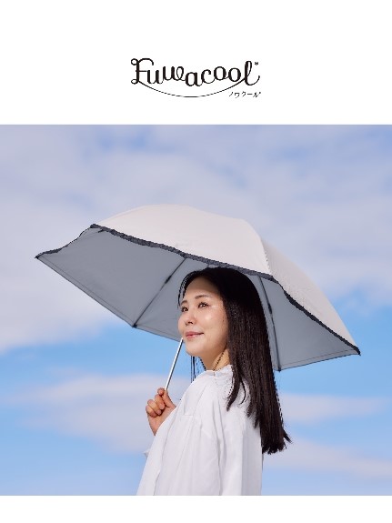 Fuwacool(フワクール) ホワイト バイカラー 折りたたみ傘
