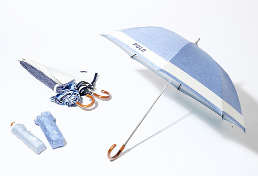 ラルフローレンの日傘デニムブルー 完全遮光 熱中症予防に晴雨兼用日傘