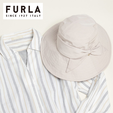 【帽子】 フルラ（FURLA）メモリーリボン巻きハットのイメージ写真